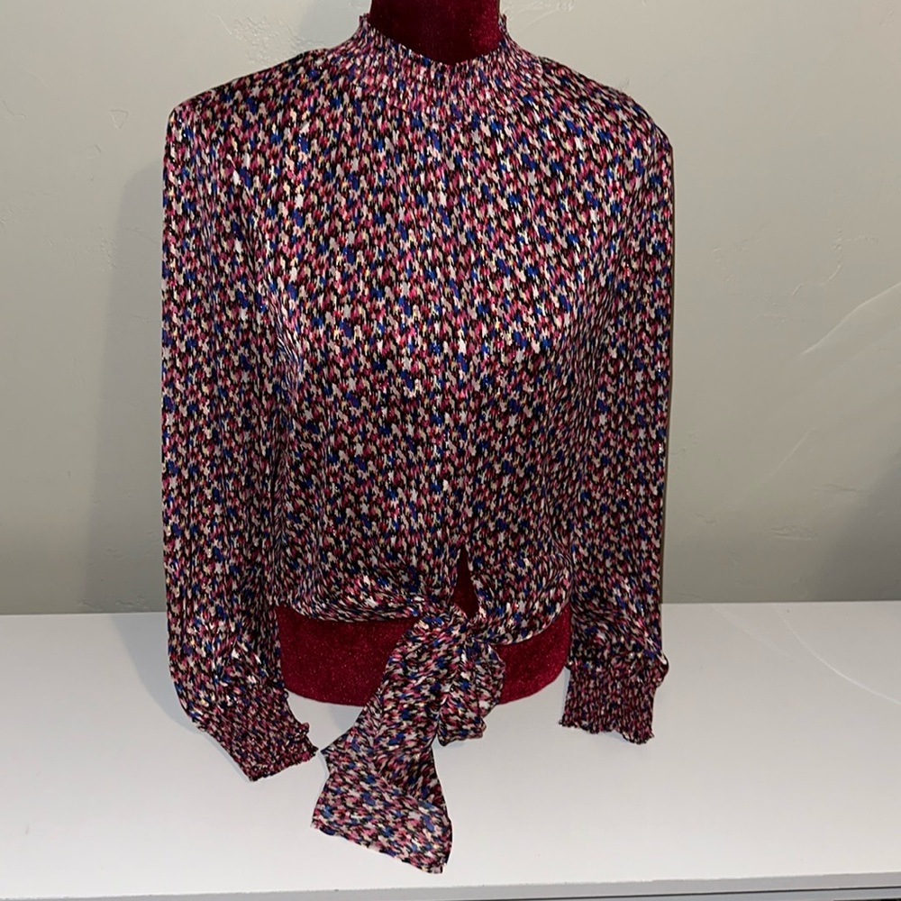 Maison d’Amelie Tie Blouse Sz XS NWOT